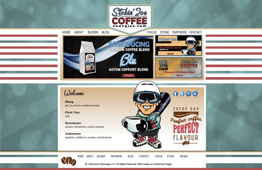 Stoken Joe Coffee website and branding designed by LifeSpring Design