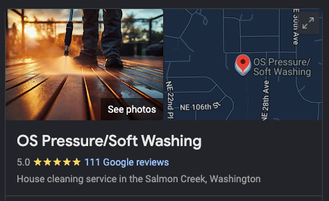 Reviewbox.io review request widget on a local business website